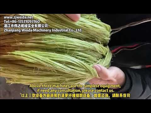 pineapple leaf fiber extraction equipment ZGM 4403+ZGA 204+SBM 200
