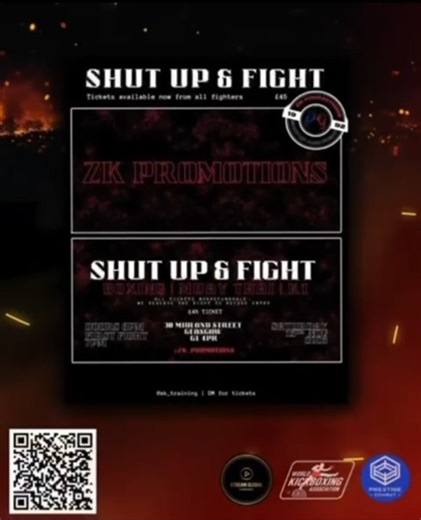 🔥 𝗦𝗛𝗨𝗧 𝗨𝗣 & 𝗙𝗜𝗚𝗛𝗧– Glasgow Fight Night! 🔥 Boxing • Muay Thai • K1 — all in one explosive event you don’t want to miss. 🔗https://streamglobal.live/events/event_detail/shut-up-and-fight/ 📍 30 Midland Street, Glasgow 📅 Saturday, 15th November 2025 ⏰ Doors open 6PM | First fight 7PM #ShutUpAndFight #GlasgowEvents #MuayThai #Boxing #K1 #PrestigeCombat #WKAInternational #StreamGlobalLive | Prestige Combat