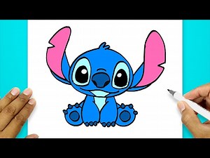 How To Draw Stitch Disney | Stitch Drawing Easy Cute - Videos For Kids