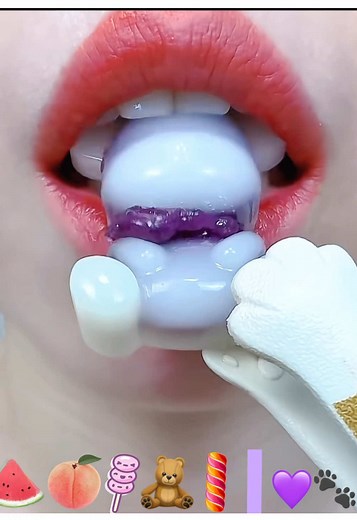 Dégustation de bonbons ASMR avec fruits frais