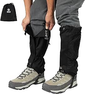 MULO Waterproof Leg Gaiters - Lightweight Adjustable Boot Gaiters for Hiking, Hunting, Climbing