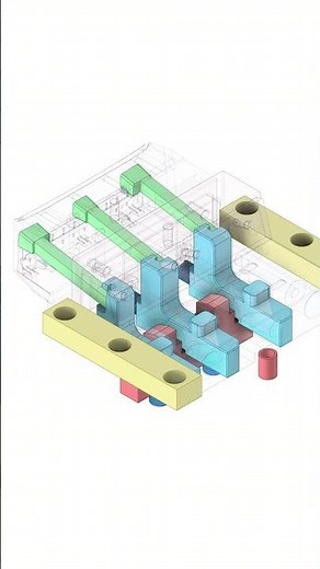Injection mold structure - sliding top in the slider