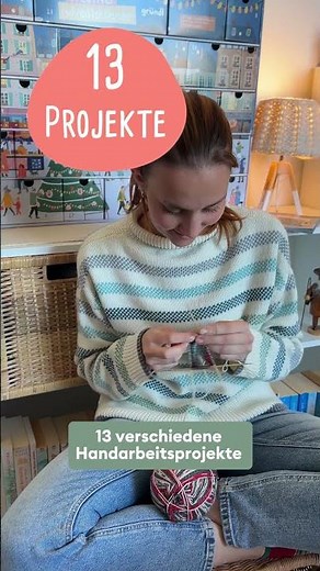 Advent calendar with wool for knitting and crocheting