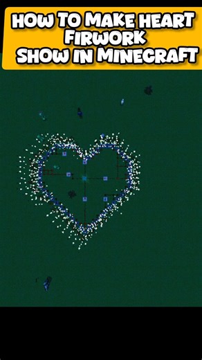 How to make heart firwork show in Minecraft #minecraft #viral #shortsfeed #viralshorts