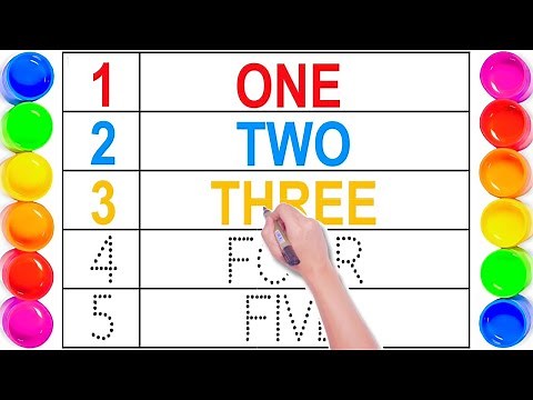 Number Names from 1 to 10, one two three, Learn to count, 123 number Song, 1 to 100 Numbers for kids