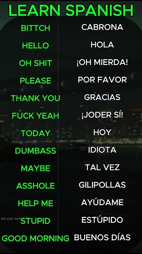 Learn Bad Words and Phrases in Spanish