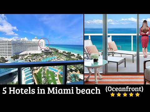 🏨Top 5 Best Hotels in MIAMI BEACH on the beach (Oceanfront) | Resorts in Miami, Florida
