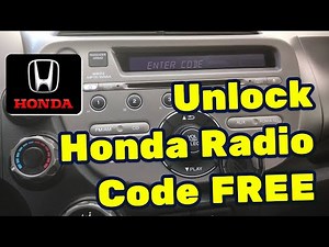 How to Unlock Honda Radio Code FREE 🔑 | Generate Honda Stereo Unlock Code Fast (Works on All Models)