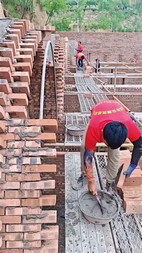 Build an arch bridge by stacking bricks