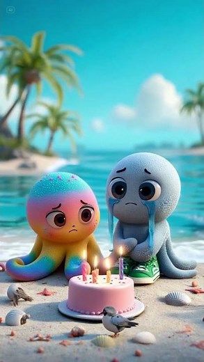 Baby octopuses Cries for Mother 💔 | A Sad Day in the Ocean #shark #whale #ocean #shorts