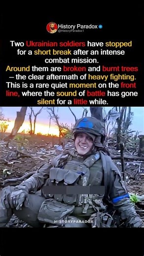 Ukrainian Soldiers When the Battle Stops for a Moment... #history #usa #ukraine