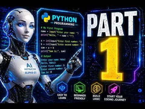 Python Full Course for Beginners 2026 🚀 | Start Coding from Zero (Part 1)