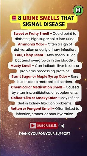 🚨 8 Urine Smells That Signal Disease | Senior Health Tips