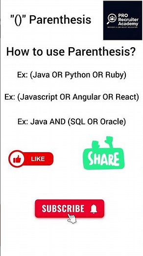 How to use "()" Brackets ? #booleansearch #recruiting #recruitment #learnrecruitment #hiring