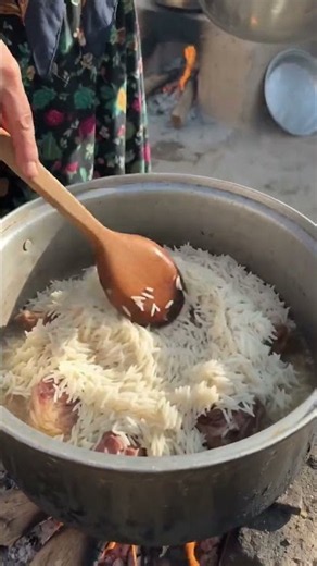 Iranian village food recipe Kabuli pulao authentic traditional Nomadic village lifestyle
