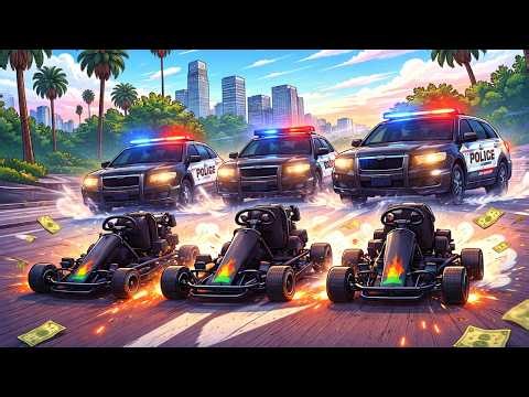 Upsetting Cops by driving Go Karts in GTA RP!