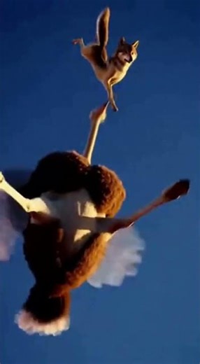 Ostrich Launches Wolf Into Orbit 😱🦅 #Shorts