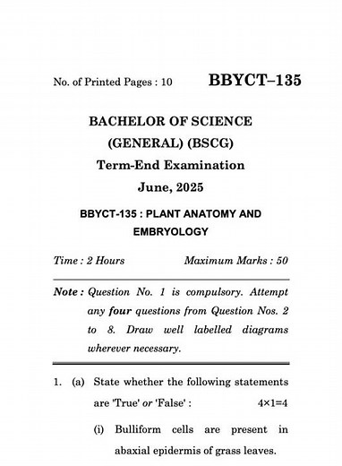 BBYCT–135 June 2025 | IGNOU Previous Year Question Paper