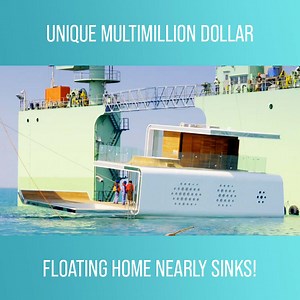 102K views · 1.4K reactions | A luxury floating house in a man-made island 2.5 miles off Dubai nearly sinks on its moving day when unequal weight distribution makes one side heavier than the other. Watch more Impossible Builds on discovery+: https://bit.ly/3vFWDEW | Love Science | Facebook