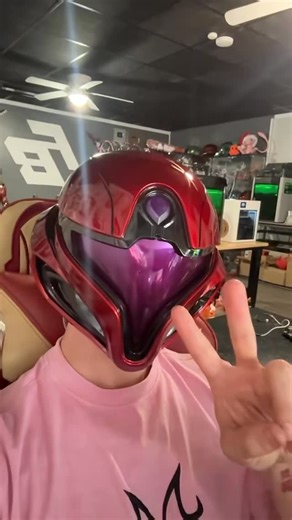 Frank Lee on Instagram: "It’s almost done, just some lights and wire management 😁 auto-retracting visor for the new Metroid Prime 4 Vi-O-La helmet! Files by @walsh3d #metroid #nintendo #samus #cosplay #3dprint"
