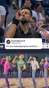 6.8M views · 102K reactions | Novak Djokovic dedicated his postmatch K-Pop Demon Hunters dance to his daughter Tara ❤️ | ESPN | Facebook