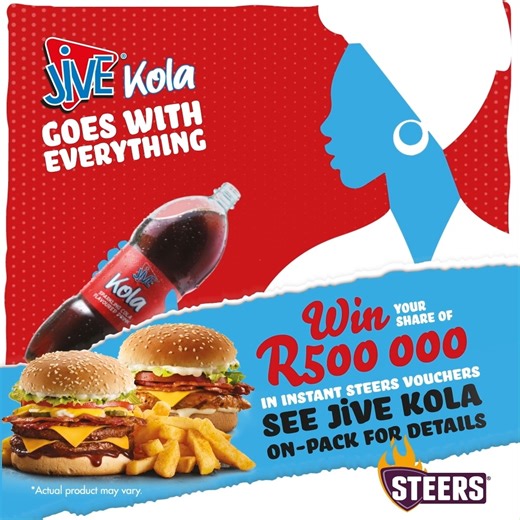 Stand a chance to win your share of R500 000 in Steers vouchers when you buy the purple cap JiVE Kola! 💜 | Jive