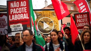 Portugal general strike: Tens of thousands protest new labour law