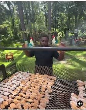 The world largest Deep fryer, it can cook over 450 chicken wings at once “