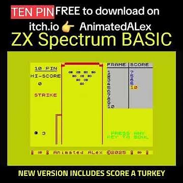 TEN PIN ZX Spectrum BASIC #zxspectrum #thespectrum #8bit