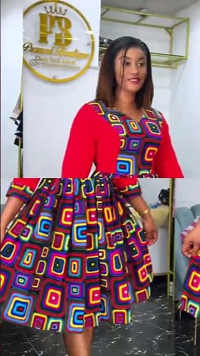 Cette robe longue africaine est un véritable cadeau pour vos yeux, Très Jolie Robe en Pagne Africain