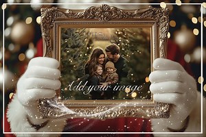Santa's Magical Frame Digital Backdrop, Layered PSD File, Christmas Backdrop, Santa Photoshop Template, Photoshop Overlay, Holiday Frame - Etsy