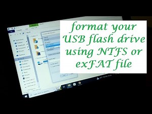 how to format your USB flash drive using NTFS or exFAT file system