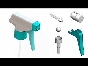 SOLIDWORKS TUTORIAL : TRIGGER PUMP - PART 2/3