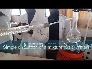 Method of separating mixtures (Salt+Water)/Simple distillation