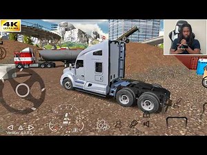 Playing as A Realistic Truck Driver Online - Car Parking Multiplayer Construction Job Gameplay
