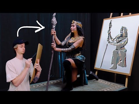Drawing a Model Dressed as CLEOPATRA!