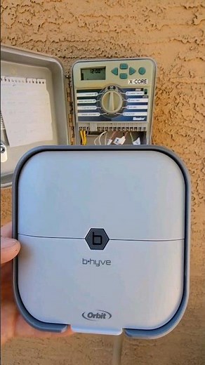 Installing new Orbit Bhyve wifi irrigation timer #irrigation #orbitbhyve #wifiirrigation #handyman