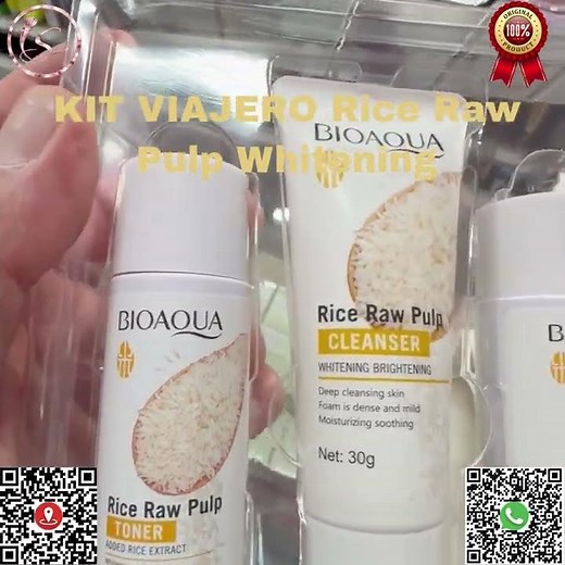 BIOAQUA Rice Raw Pulp Whitening Travel 5-Piece Set