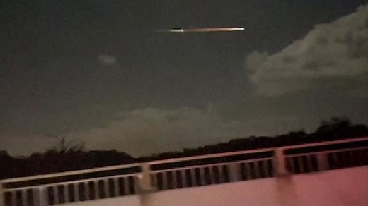 Caught on camera: Space junk burns up re-entering the Earth's atmosphere