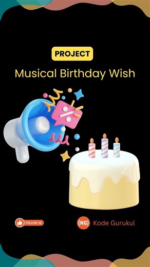 Kode Gurukul | Web Development | HTML | JavaScript | CSS on Instagram: "🎂 Musical Birthday Wish 🎂 Musical Birthday Wish using HTML, CSS and JavaScript. 💬Comment "Happy" for code💬 #birthday #happybirthday #music #musical #animation javascript css html html5 css3 csstricks cssanimation learnhtml learncss csstips csstipoftheday webdeveloper ui ux uidesign uxdesign webdevelopment frontenddeveloper frontendwebdeveloper reactjs javascriptanimation tailwindcss bootstrap 