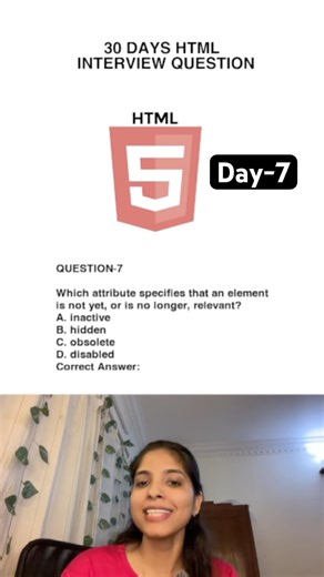 HTML Interview Questions #7 | Developer Prep #shorts #viralvideo #frontenddeveloper #interview