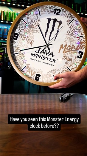Alby Natalini on Instagram: "An amazing new addition to my collection, an interesting Monster Energy Java Clock! Have you seen this before? #monsterenergy #energydrink #monsterenergydrink #monstercollection #javamonster @monsterenergy"