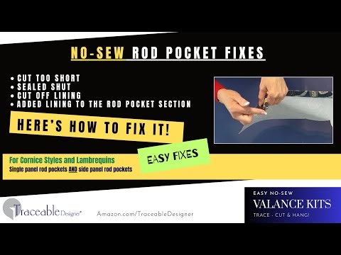 Traceable Designer Easy No-Sew Rod Pocket Fixes #windowcovering #curtains #windowvalance #homedecor