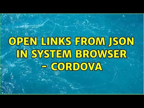 Open links from JSON in system browser - Cordova