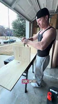 Easy Media Console Tutorial 🙌 list of supplies and tools we used in the caption! #diy #woodworking