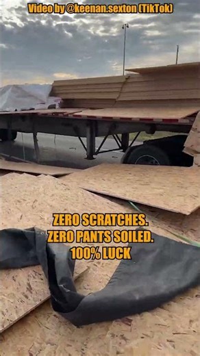 How is He Alive?! Plywood Slices Cab in Half 🪵🤯