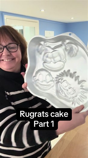Today I’m making a Rugrats cake using @Wilton Cakes cake tin I bought on Vinted. Let’s see how this cake goes I’ve been putting this one off for ages ! Wish me luck ! #cake #caketok #cakedecorating #rugrats #buttercream