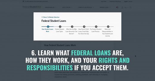 Ready to complete entrance counseling? Great! Get started at https://go.usa.gov/x6f9Q and follow these steps 👇 | Federal Student Aid