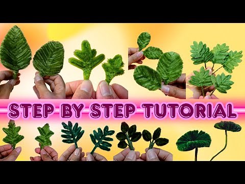 🍃 DIY Pipe Cleaner Leaves Tutorial 😍😍| Easy Craft for All Ages