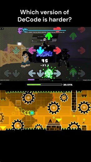 Which version of DeCode is harder #roblox #gd #fnf #rhythmgame